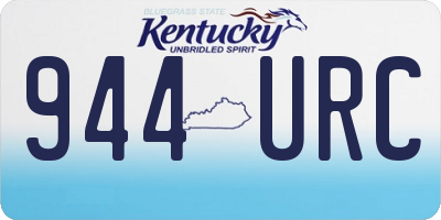 KY license plate 944URC