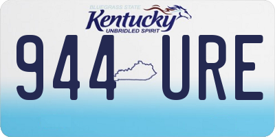 KY license plate 944URE