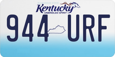 KY license plate 944URF
