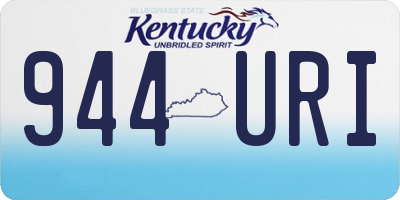 KY license plate 944URI