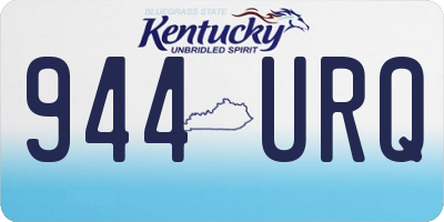 KY license plate 944URQ