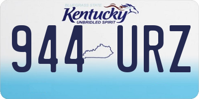 KY license plate 944URZ