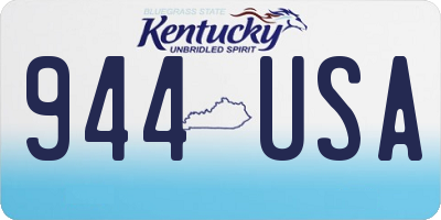 KY license plate 944USA