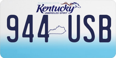 KY license plate 944USB