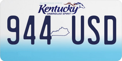 KY license plate 944USD