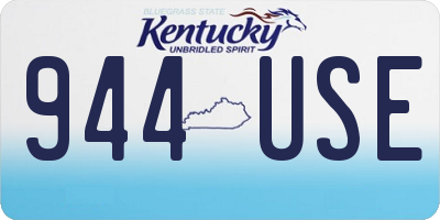 KY license plate 944USE