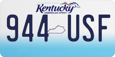 KY license plate 944USF