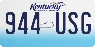 KY license plate 944USG