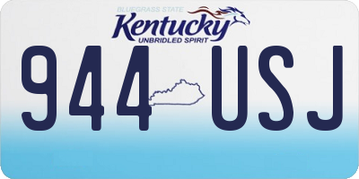 KY license plate 944USJ