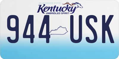 KY license plate 944USK