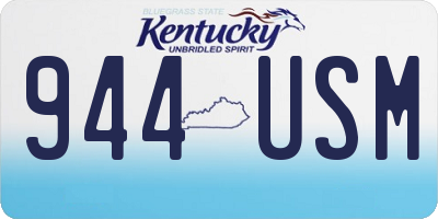 KY license plate 944USM
