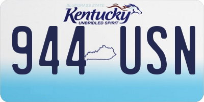 KY license plate 944USN