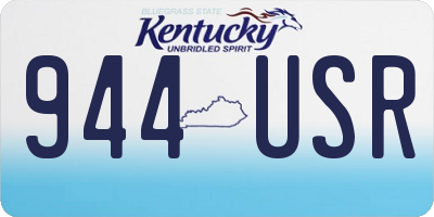 KY license plate 944USR