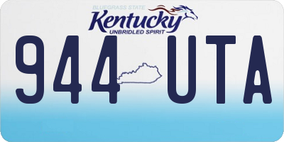 KY license plate 944UTA