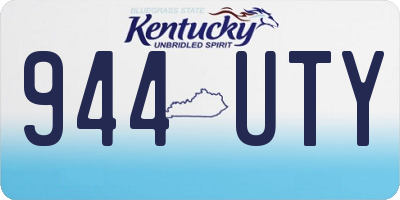 KY license plate 944UTY