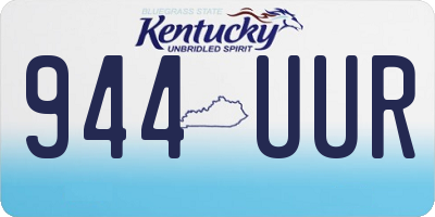 KY license plate 944UUR