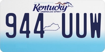 KY license plate 944UUW