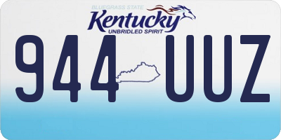 KY license plate 944UUZ