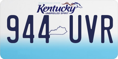 KY license plate 944UVR