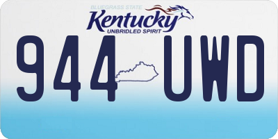 KY license plate 944UWD