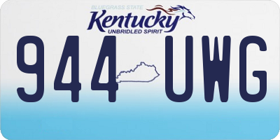 KY license plate 944UWG