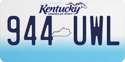 KY license plate 944UWL