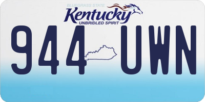 KY license plate 944UWN