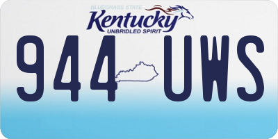 KY license plate 944UWS