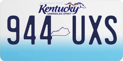 KY license plate 944UXS