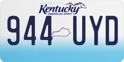 KY license plate 944UYD