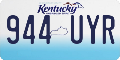 KY license plate 944UYR