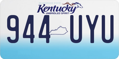 KY license plate 944UYU