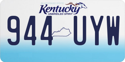 KY license plate 944UYW