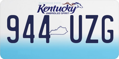 KY license plate 944UZG