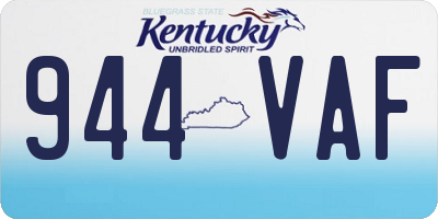 KY license plate 944VAF