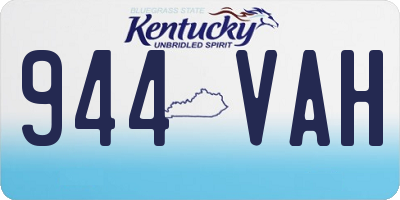 KY license plate 944VAH