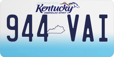KY license plate 944VAI