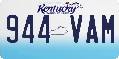 KY license plate 944VAM