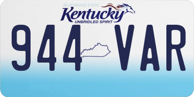KY license plate 944VAR