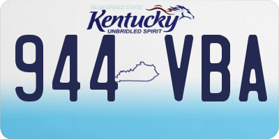 KY license plate 944VBA