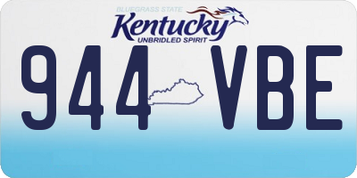 KY license plate 944VBE