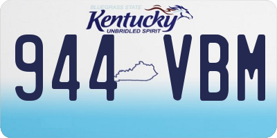 KY license plate 944VBM