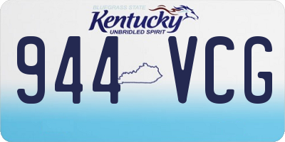 KY license plate 944VCG