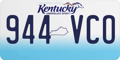 KY license plate 944VCO