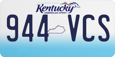 KY license plate 944VCS