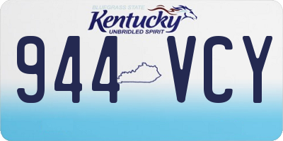 KY license plate 944VCY