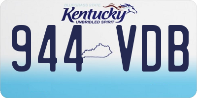 KY license plate 944VDB