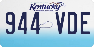 KY license plate 944VDE