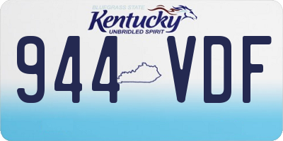 KY license plate 944VDF