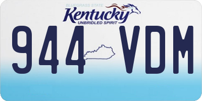 KY license plate 944VDM